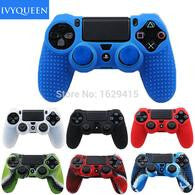 2 in 1 New Studded Anti-slip Silicone Rubber Cover Skin Case for Sony PlaySation Dualshock 4 PS4 Pro Slim Controller with 2 Grip